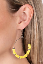 Load image into Gallery viewer, Loudly Layered - Yellow Earrings by Paparazzi
