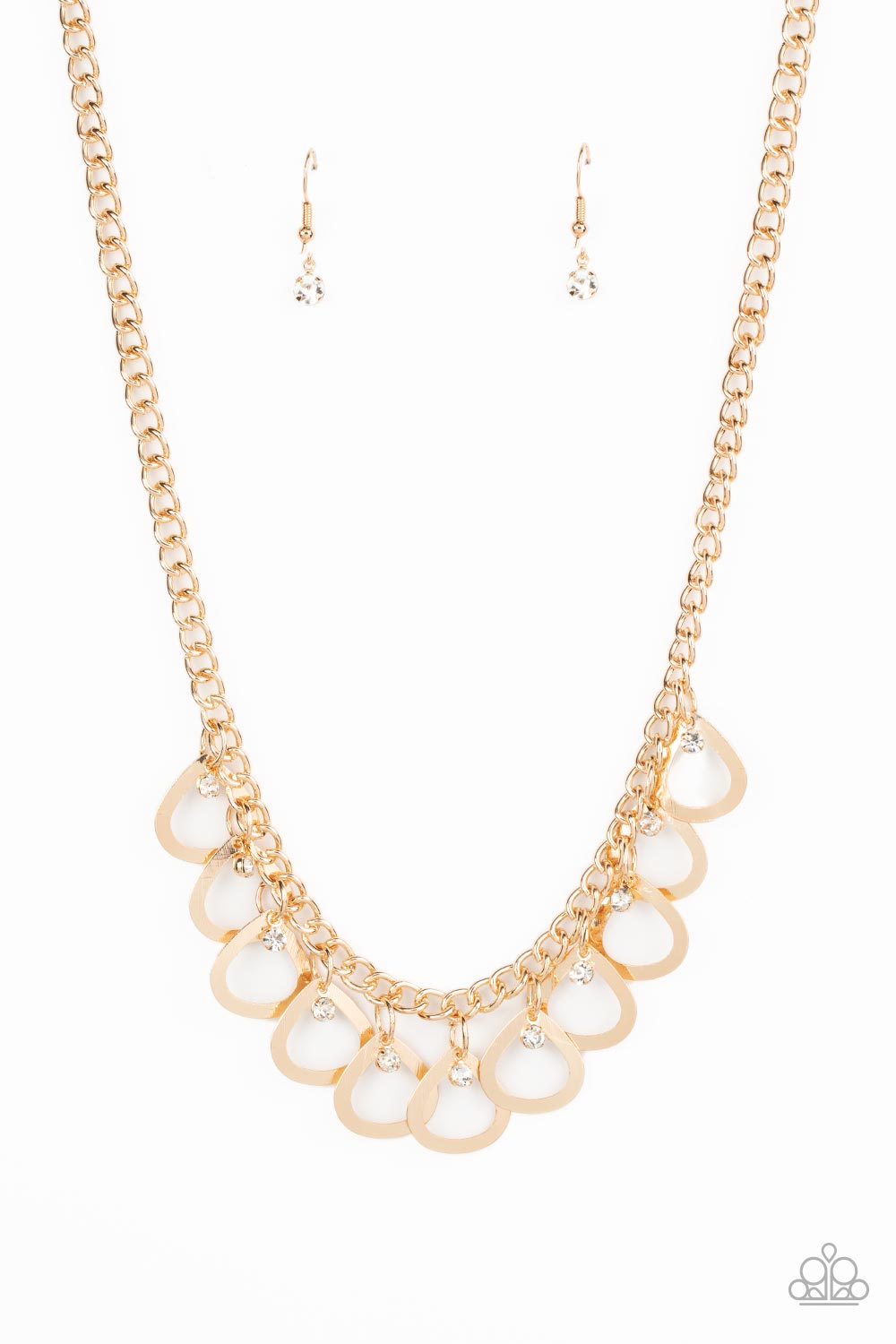 TEAR-rifically Twinkling - Gold Necklace by Paparazzi