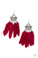 Load image into Gallery viewer, Plume Paradise - Red Earrings by Paparazzi
