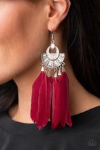 Load image into Gallery viewer, Plume Paradise - Red Earrings by Paparazzi
