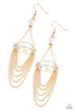 Load image into Gallery viewer, Ethereally Extravagant - Gold Earrings by Paparazzi
