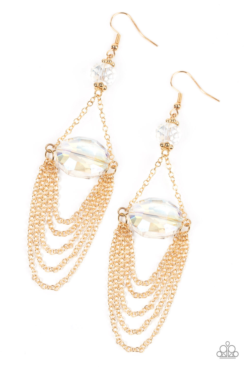 Ethereally Extravagant - Gold Earrings by Paparazzi