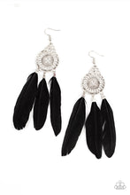 Load image into Gallery viewer, Pretty in PLUMES - Black Earrings by Paparazzi
