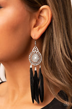 Load image into Gallery viewer, Pretty in PLUMES - Black Earrings by Paparazzi
