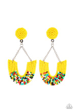 Load image into Gallery viewer, Make it RAINBOW - Yellow Earrings by Paparazzi
