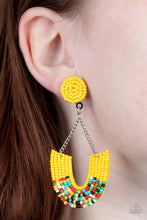 Load image into Gallery viewer, Make it RAINBOW - Yellow Earrings by Paparazzi
