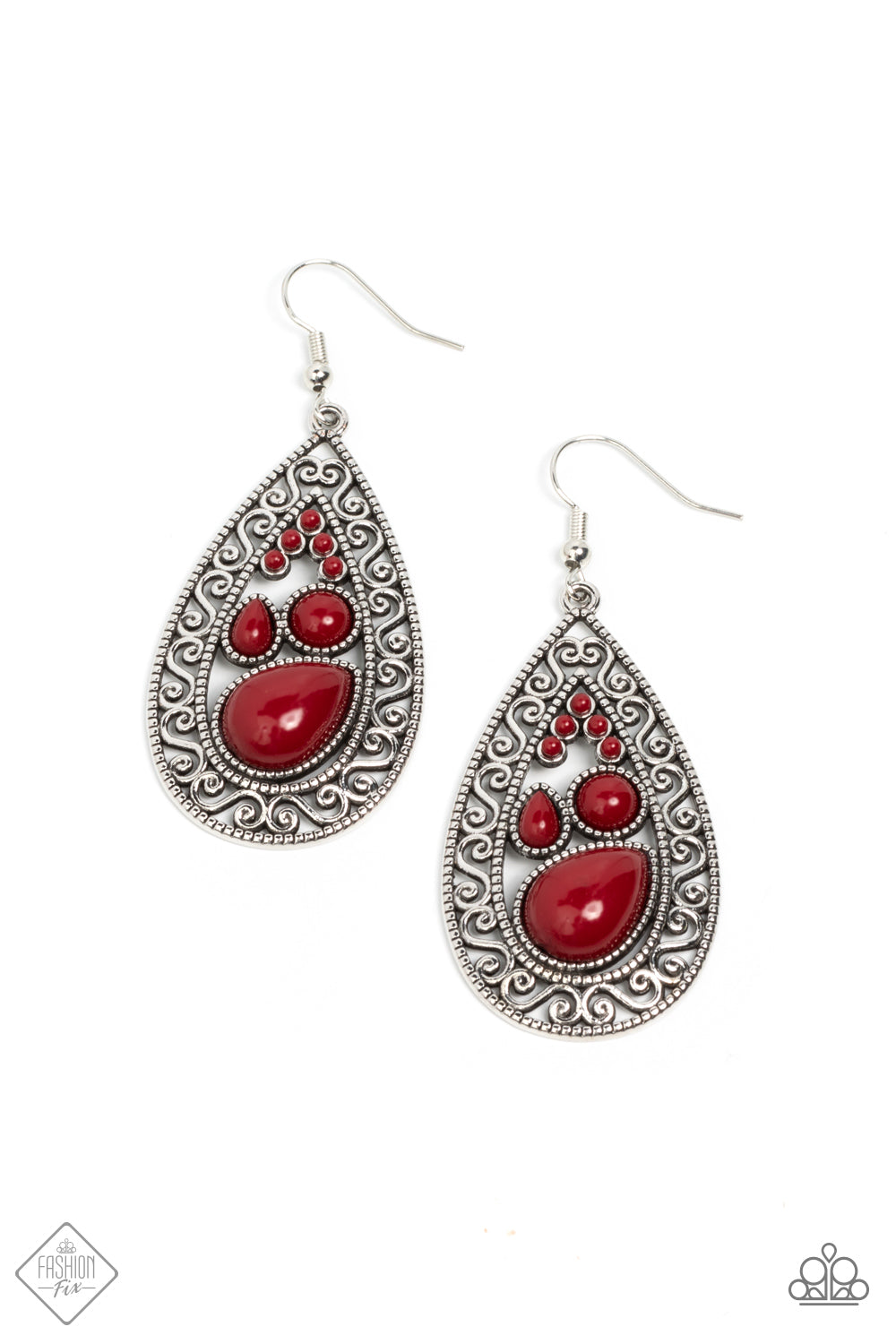 Nautical Daydream - Red Earrings by Paparazzi