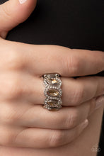 Load image into Gallery viewer, Staggering Sparkle - Brown Ring by Paparazzi Accessories
