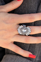 Load image into Gallery viewer, Daringly Deco Black Ring by Paparazzi
