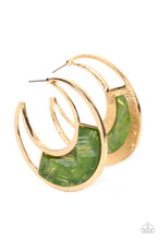 Load image into Gallery viewer, Contemporary Curves - Green Earrings by Paparazzi
