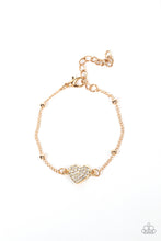 Load image into Gallery viewer, Heartachingly Adorable - Gold Bracelet by Paparazzi
