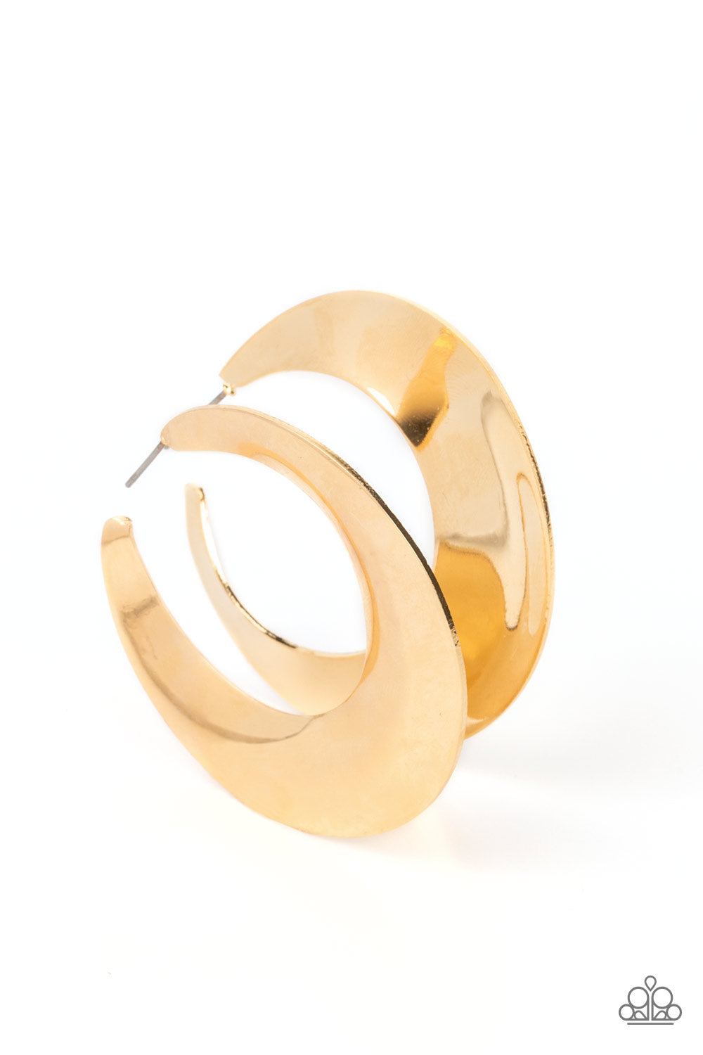 Power Curves - Gold Earrings by Paparazzi