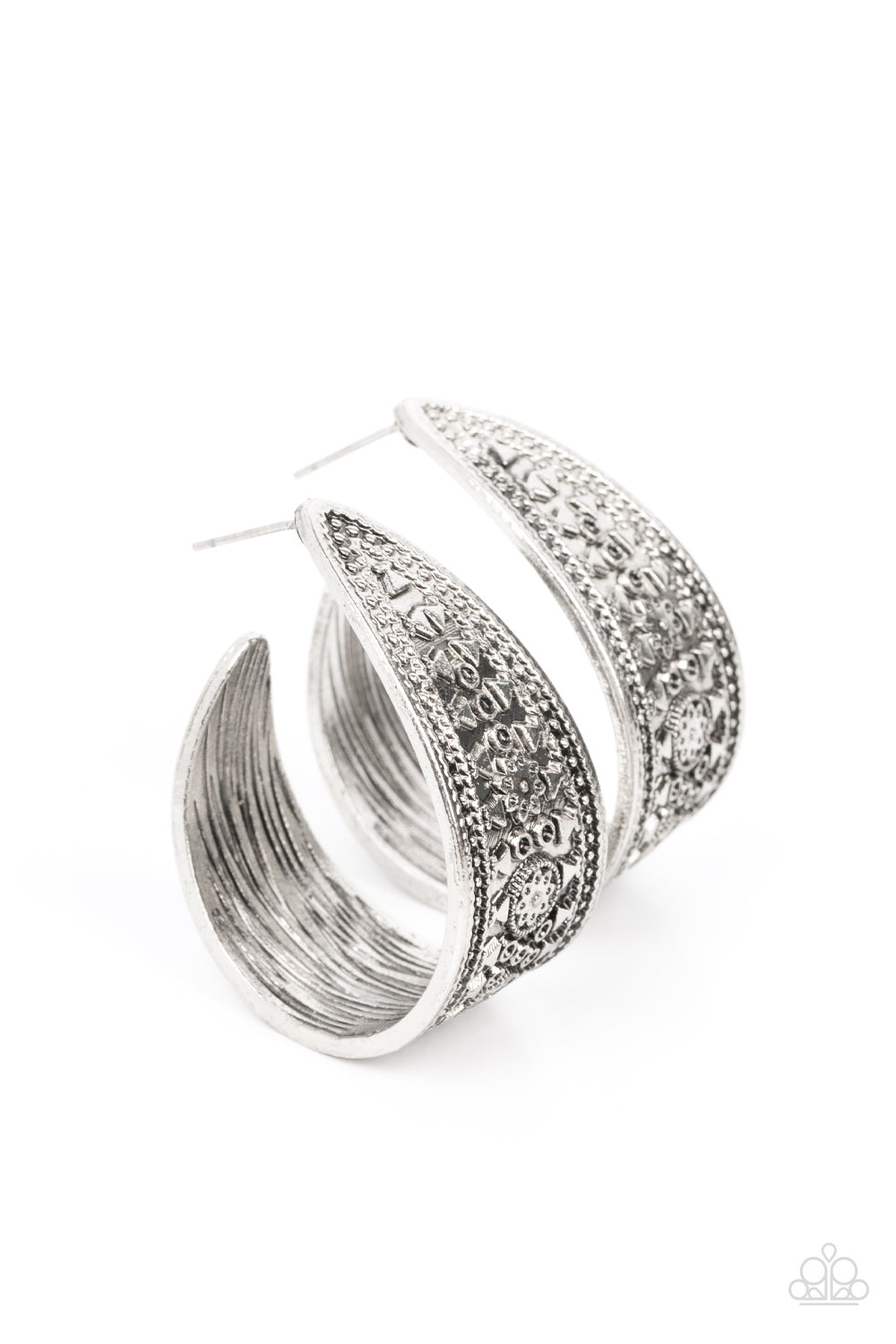 Marketplace Mixer - Silver Earrings by Paparazzi