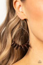 Load image into Gallery viewer, Surf Camp - Brown Earrings by Paparazzi
