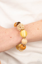 Load image into Gallery viewer, Happily Homespun - Yellow Bracelet by Paparazzi
