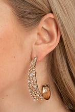 Load image into Gallery viewer, Cold as Ice - Gold  Earrings by Paparazzi
