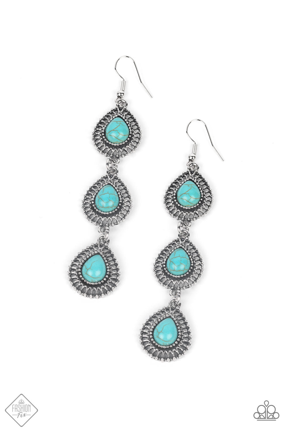 Desertscape Dweller - Blue Earrings by Paparazzi