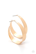 Load image into Gallery viewer, Flat Out Fashionable - Gold Earrings by Paparazzi
