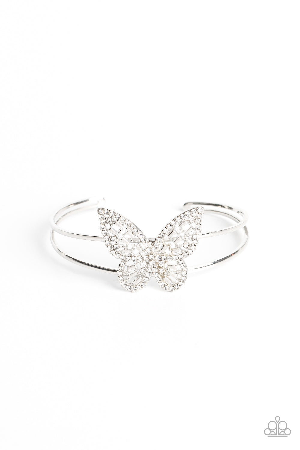 Butterfly Bella - White Bracelet by Paparazzi