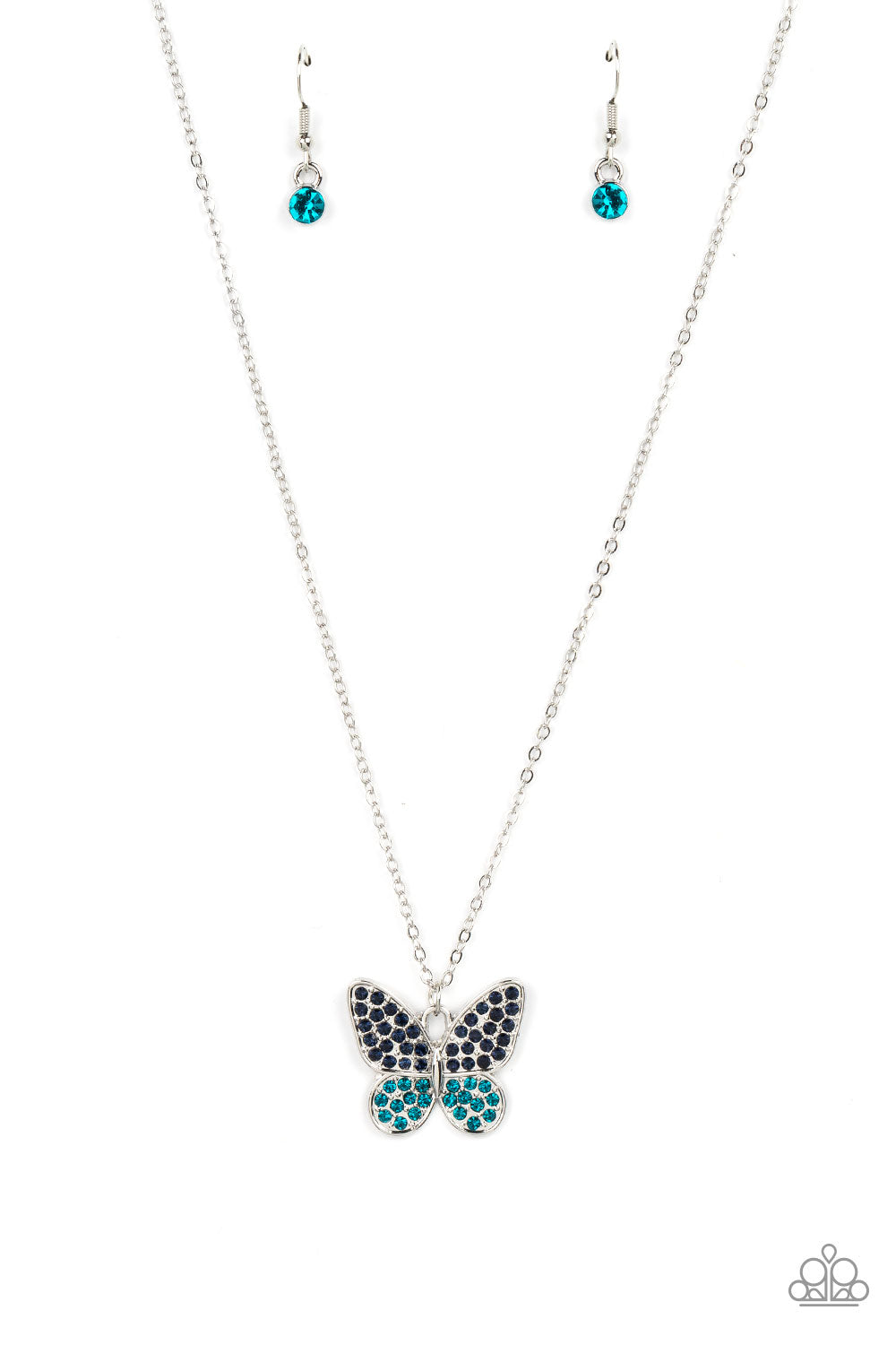 Flutter Forte - Blue Necklace by Paparazzi