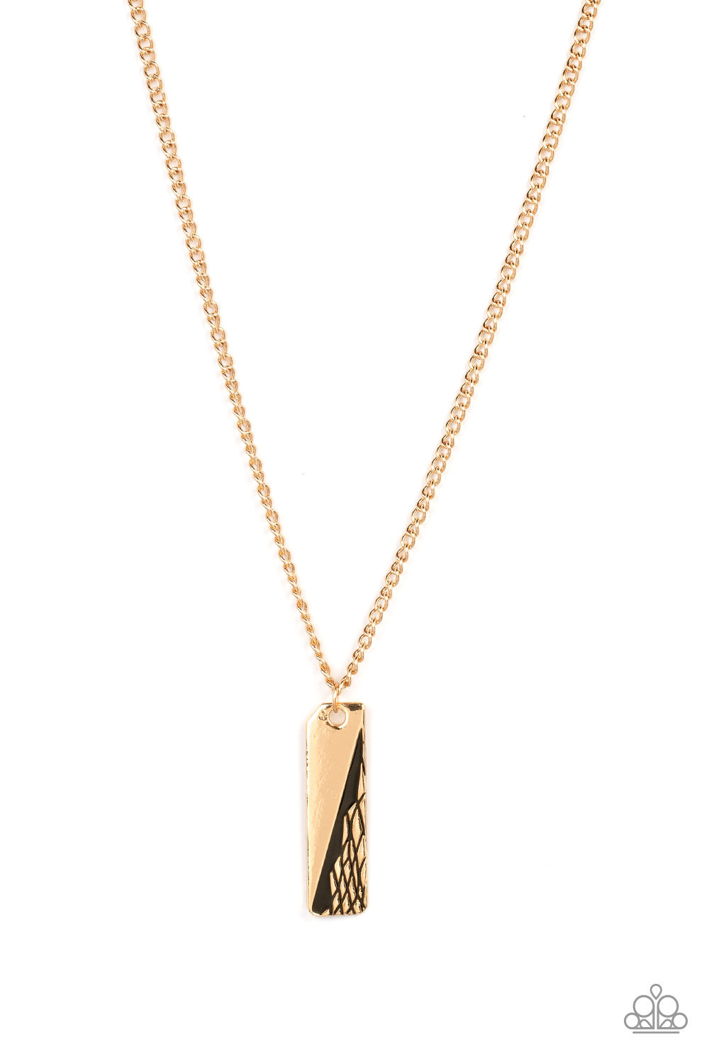 Tag Along - Gold Necklace by Paparazzi Accessories