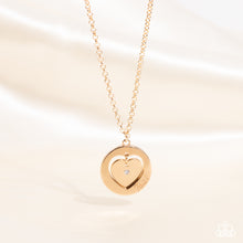 Load image into Gallery viewer, Heart Full of Faith - Gold Necklace by Paparazzi
