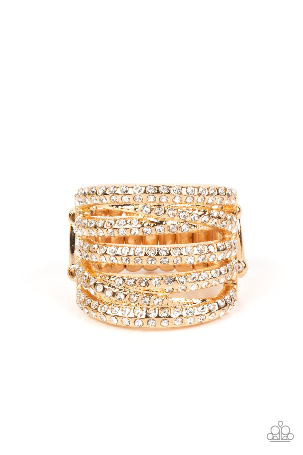 Knock-Out Opulence - Gold Ring by Paparazzi