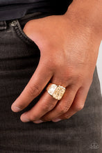 Load image into Gallery viewer, Fiercely Fleur-De-Lis - Gold Men&#39;s Ring by Paparazzi
