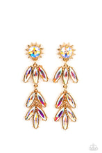 Load image into Gallery viewer, Space Age Sparkle - Gold Earrings by Paparazzi
