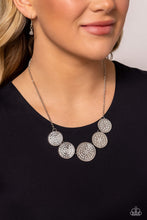 Load image into Gallery viewer, Medaled Mosaic - White Necklace by Paparazzi
