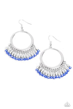 Load image into Gallery viewer, Fringe Fanfare - Blue Earrings by Paparazzi
