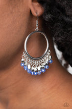 Load image into Gallery viewer, Fringe Fanfare - Blue Earrings by Paparazzi
