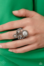 Load image into Gallery viewer, Blowing Off STEAMPUNK - White Ring by Paparazzi
