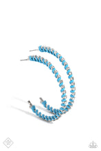 Load image into Gallery viewer, Put a STRING on It - Blue Earrings by Paparazzi
