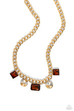 Load image into Gallery viewer, Alternating Audacity - Brown Necklace by Paparazzi
