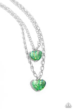 Load image into Gallery viewer, Layered Love - Green Necklace by Paparazzi
