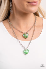 Load image into Gallery viewer, Layered Love - Green Necklace by Paparazzi
