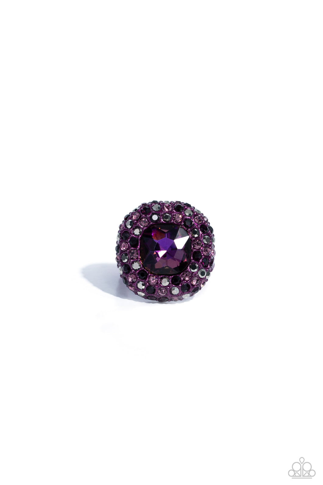 Glistening Grit - Purple  Ring by Paparazzi