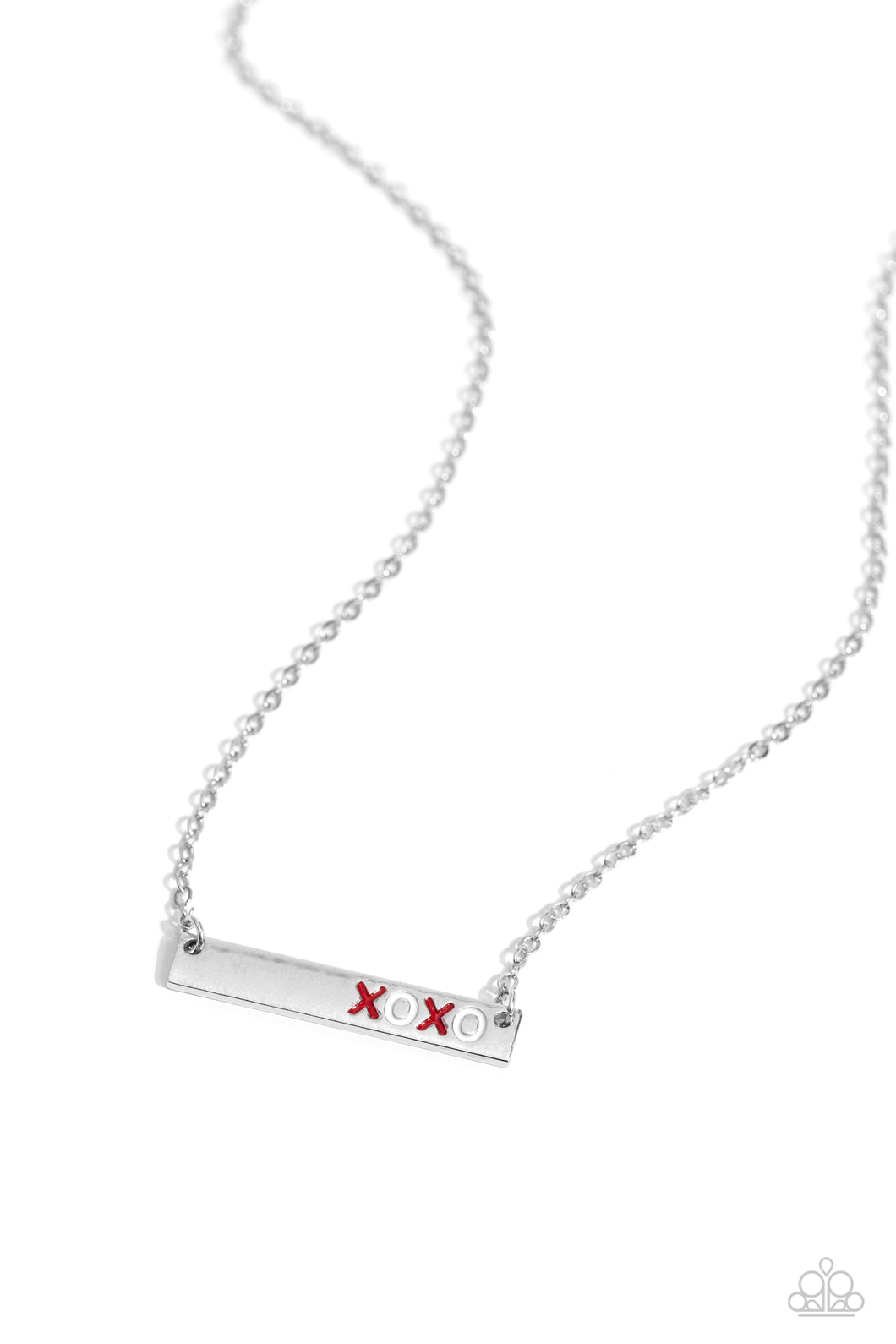 XOXO Season - Red and Silver Necklace by Paparazzi