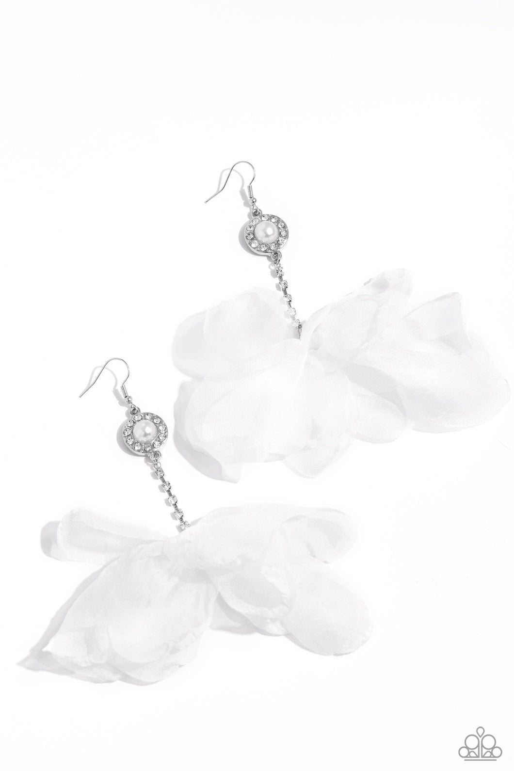 Seriously Sheer - White Earrings by Paparazzi