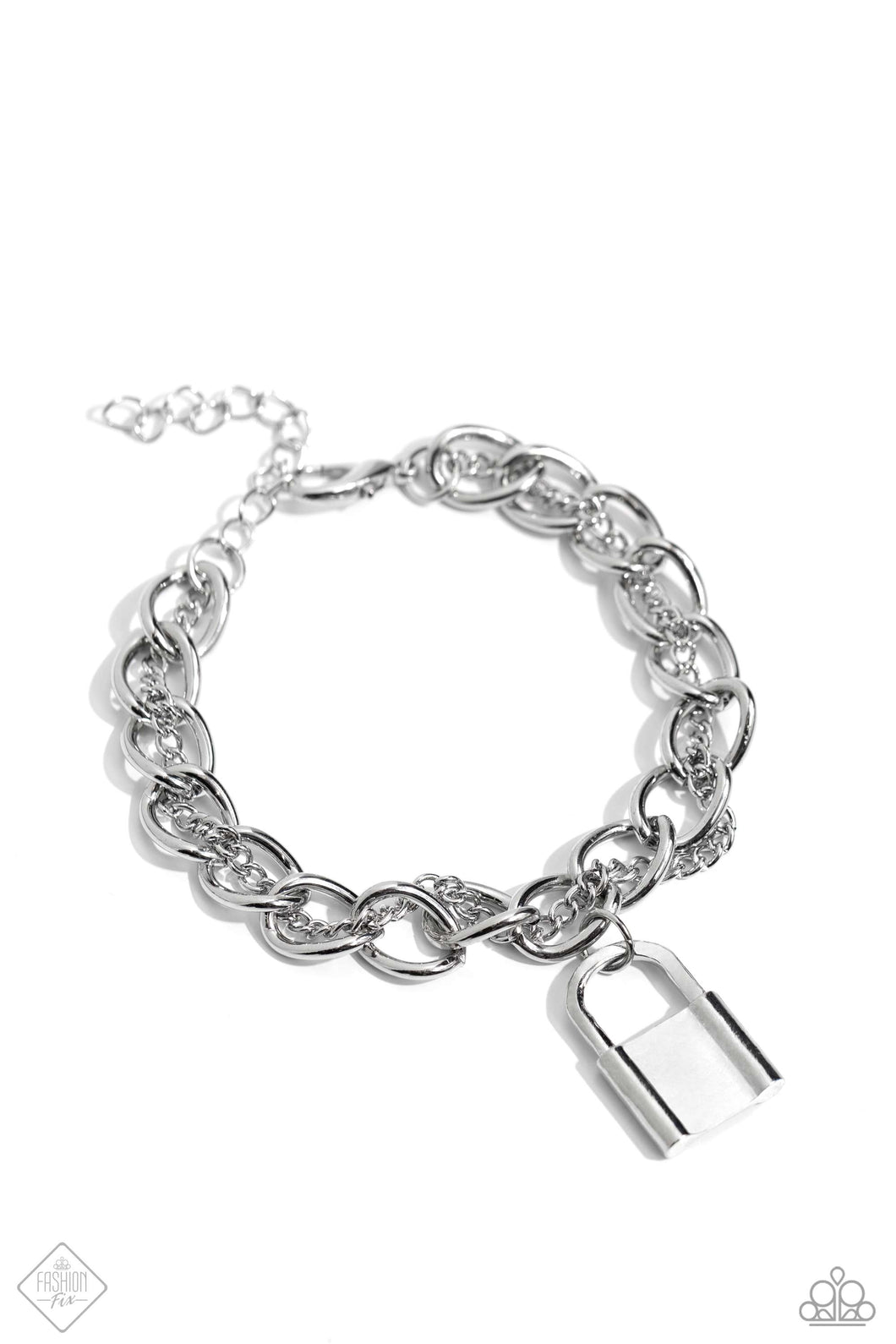 Watch the LOCK - Silver Bracelet by Paparazzi