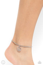 Load image into Gallery viewer, Pampered Peacemaker - White Anklet by Paparazzi Accessories
