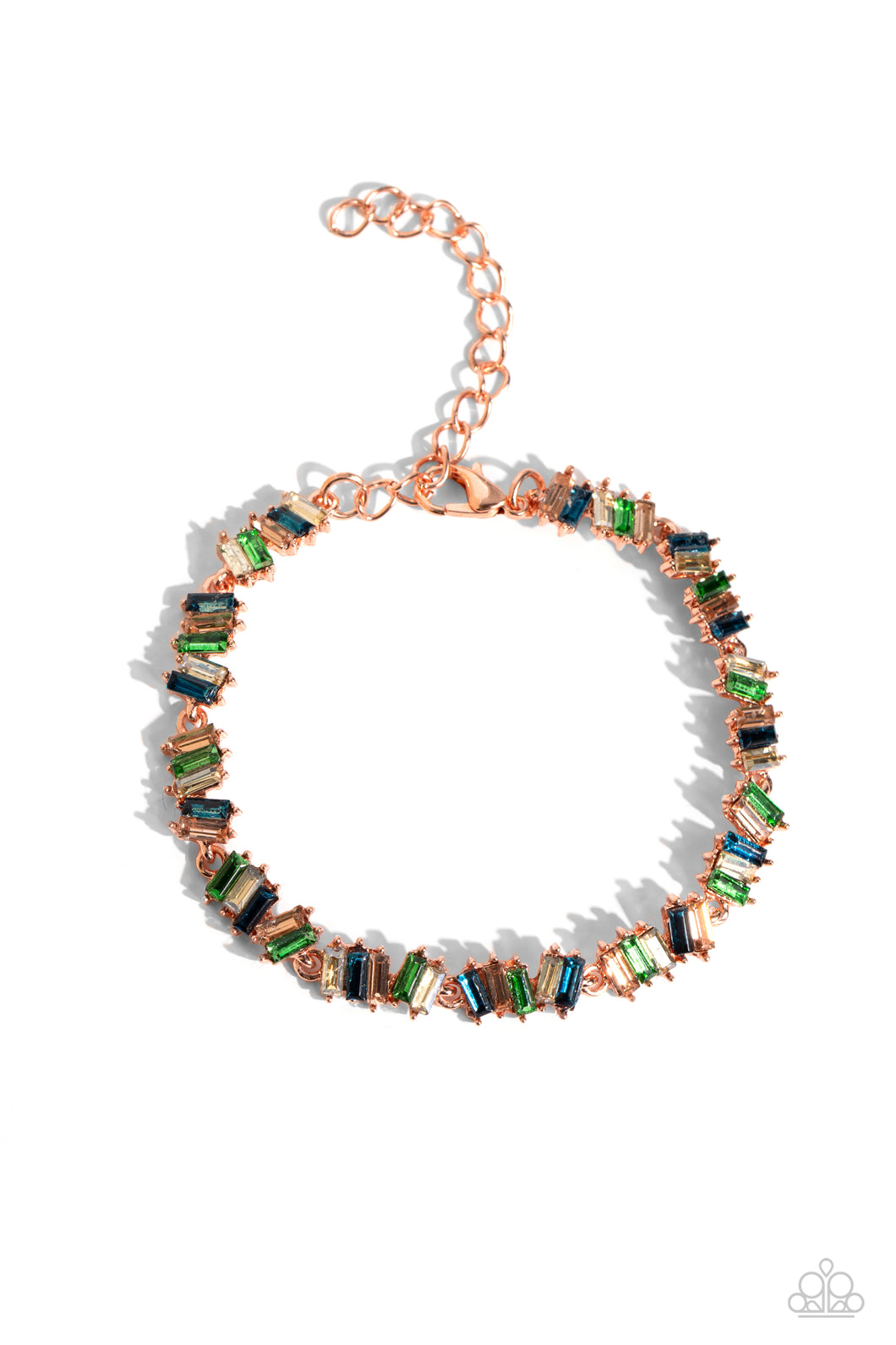 Emerald Ensemble - Copper Bracelet by Paparazzi