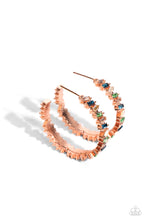 Load image into Gallery viewer, Effortless Emeralds - Copper Earrings by Paparazzi
