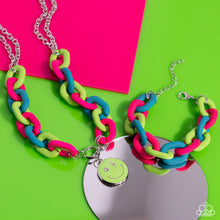 Load image into Gallery viewer, Speed SMILE - Green Necklace by Paparazzi Accessories
