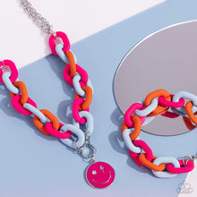 Load image into Gallery viewer, Speed SMILE - Pink Necklace by Paparazzi Accessories
