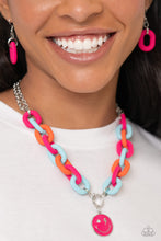 Load image into Gallery viewer, Speed SMILE - Pink Necklace by Paparazzi Accessories
