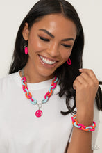 Load image into Gallery viewer, Speed SMILE - Pink Necklace by Paparazzi Accessories
