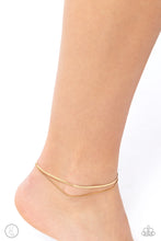 Load image into Gallery viewer, Glistening Gauge - Gold Anklet by Paparazzi Accessories
