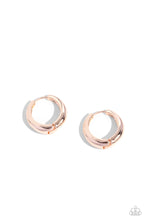 Load image into Gallery viewer, Streamlined Status - Rose Gold Earrings by Paparazzi Accessories
